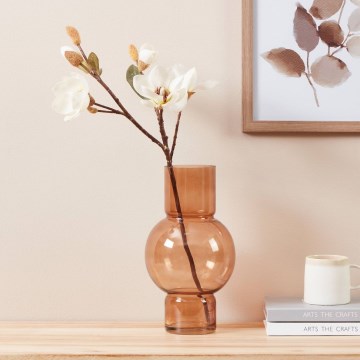 Eglo - Vase en verre 28x15,5 cm marron