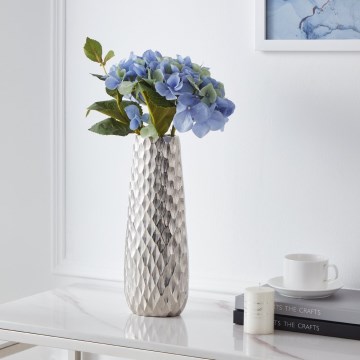 Eglo - Vaso in metallo 31x12 cm argento