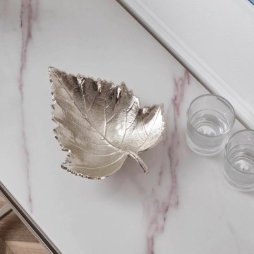 Eglo - Vassoio decorativo 18,5x23,5 cm foglia/argento