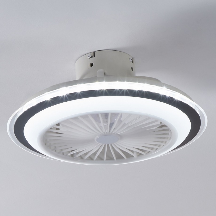 Eglo - Ventilateur de plafond à intensité variable LED/25,5W/230V blanc/gris 2700-6500K + télécommande