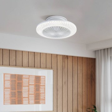 Eglo - Ventilateur de plafond LED dimmable 3xLED/12,6W/230V 2700-6500K Ø 55 cm blanc + télécommande