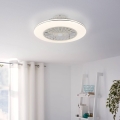 Eglo - Ventilatore da soffitto LED dimmerabile 3xLED/12,6W/230V Ø 55 cm bianco + telecomando