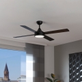 Eglo - Ventilatore da soffitto LED dimmerabile LED/20W/230V + TC nero