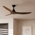 Eglo - Ventilatore da soffitto Ø 132 cm marrone + telecomando