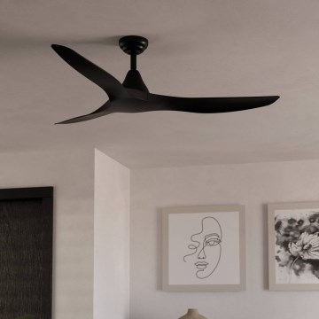 Eglo - Ventilatore da soffitto Ø 132 cm nero + telecomando