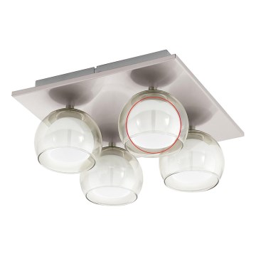 Eglo - Vetro di ricambio per lampadario e plafoniera ROMAGNESE diametro 5,5 cm inner/bianco latte