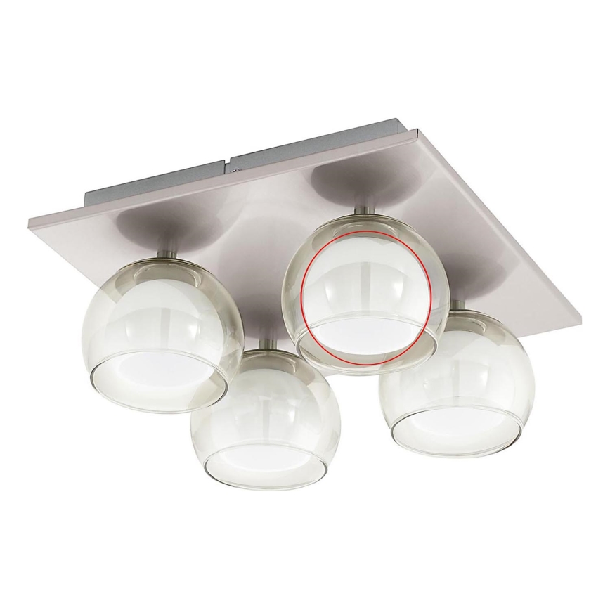 Eglo - Vetro di ricambio per lampadario e plafoniera ROMAGNESE diametro 5,5 cm inner/bianco latte