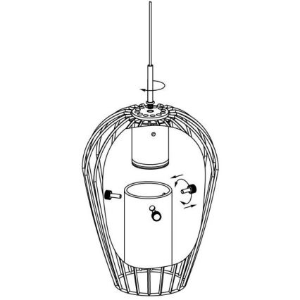 Eglo - Vetro di ricambio per lampadario e lampada da tavolo VENCINO bianco