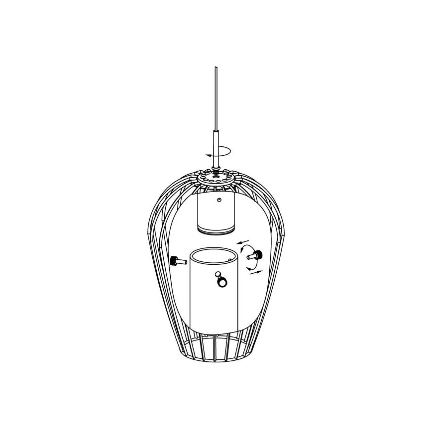 Eglo - Vetro di ricambio per lampadario e lampada da tavolo VENCINO bianco
