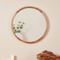 Eglo - Wandspiegel Ø 70 cm Braun