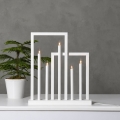 Eglo - Weihnachtskerzenhalter 5xE10/3W/230V weiß