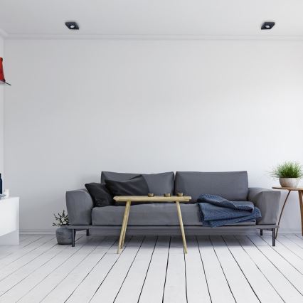 Einbau-Spotleuchte NUSA 1xGU5,3/MR16/50W/12V eckig schwarz