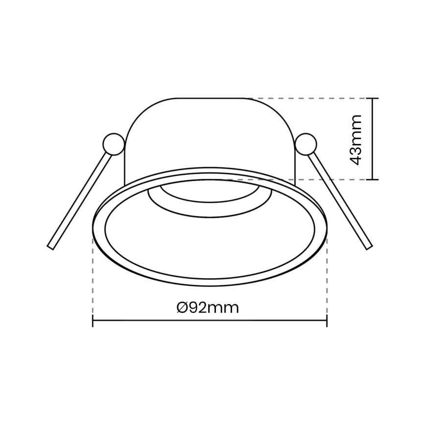 Einbaubeleuchtung EYE 1xGU10/25W/230V oval schwarz