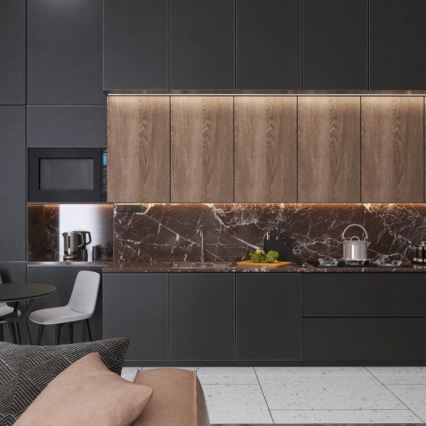 Einbauprofil für LED-Streifen 1 m schwarz/transparent