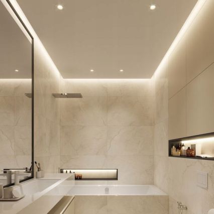 Einbauprofil für LED-Streifen 1 m, schwarz/weiß