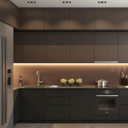 Einbauprofil für LED-Streifen 1 m, schwarz/weiß