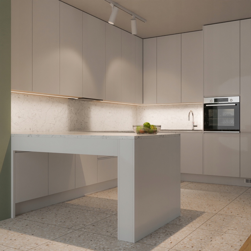 Einbauprofil für LED-Streifen 1 m, schwarz/weiß