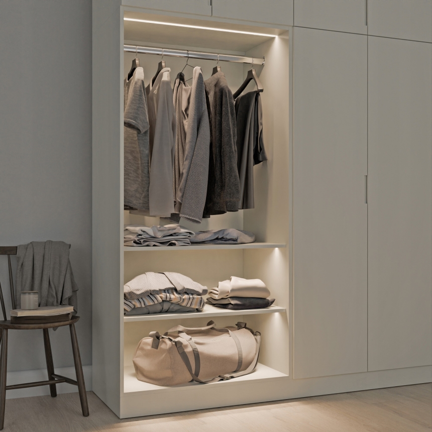 Einbauprofil für LED-Streifen 1 m, schwarz/weiß