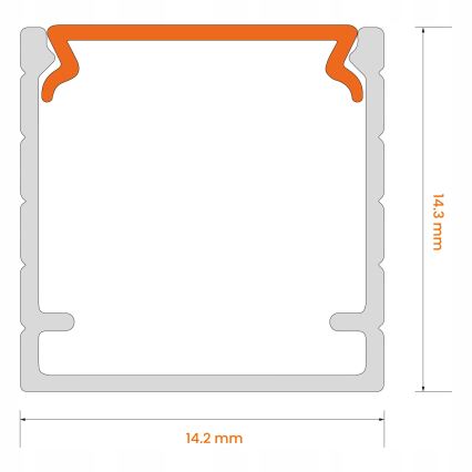 Einbauprofil für LED-Streifen 1 m schwarz/weiß