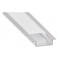 Einbauprofil für LED-Streifen, 1 m, Silber/Weiß