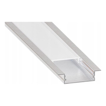 Einbauprofil für LED-Streifen, 1 m, Silber/Weiß