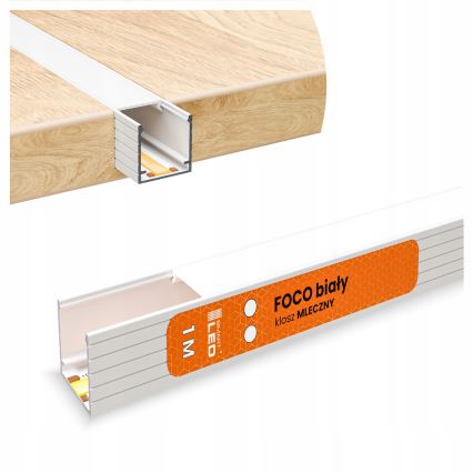 Einbauprofil für LED-Streifen, 1 m, weiß