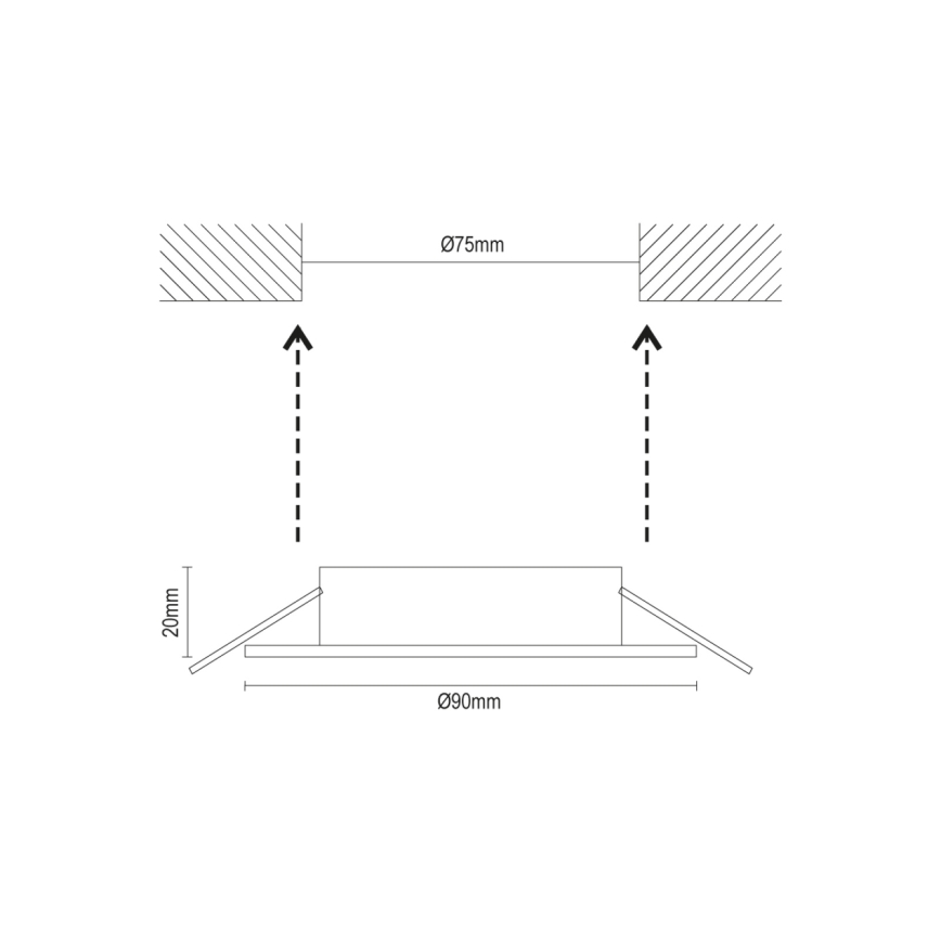Einbaurahmen für GU10-Einbaustrahler Ø 9 cm, weiß