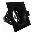 Einbauring für GU10‑Einbaustrahler 8,6x8,6 cm schwarz