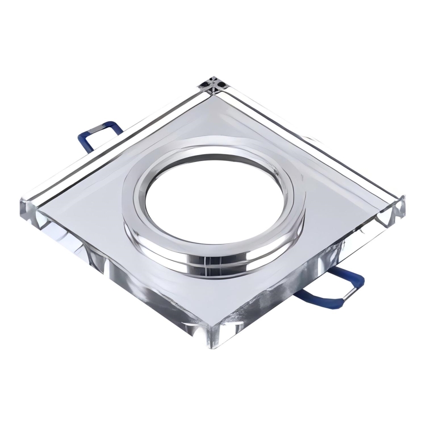 Einbaustrahler für abgehängte Decken 1xGU10/MR16/10W/230V 9x9 cm chromglänzend