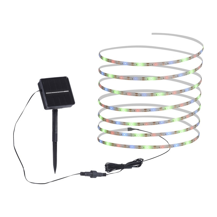 JUST LIGHT. 19971-18 - LED-RGB-Solarstreifen TEANIA LED/3,7V 5 m 1200 mAh IP44 schwarz