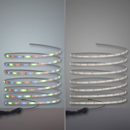 JUST LIGHT. 19971-18 - LED-RGB-Solarstreifen TEANIA LED/3,7V 5 m 1200 mAh IP44 schwarz