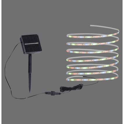 JUST LIGHT. 19971-18 - LED-RGB-Solarstreifen TEANIA LED/3,7V 5 m 1200 mAh IP44 schwarz