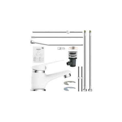 Eisl NI075SCR - Mitigeur de lavabo SPEED blanc/chrome brillant