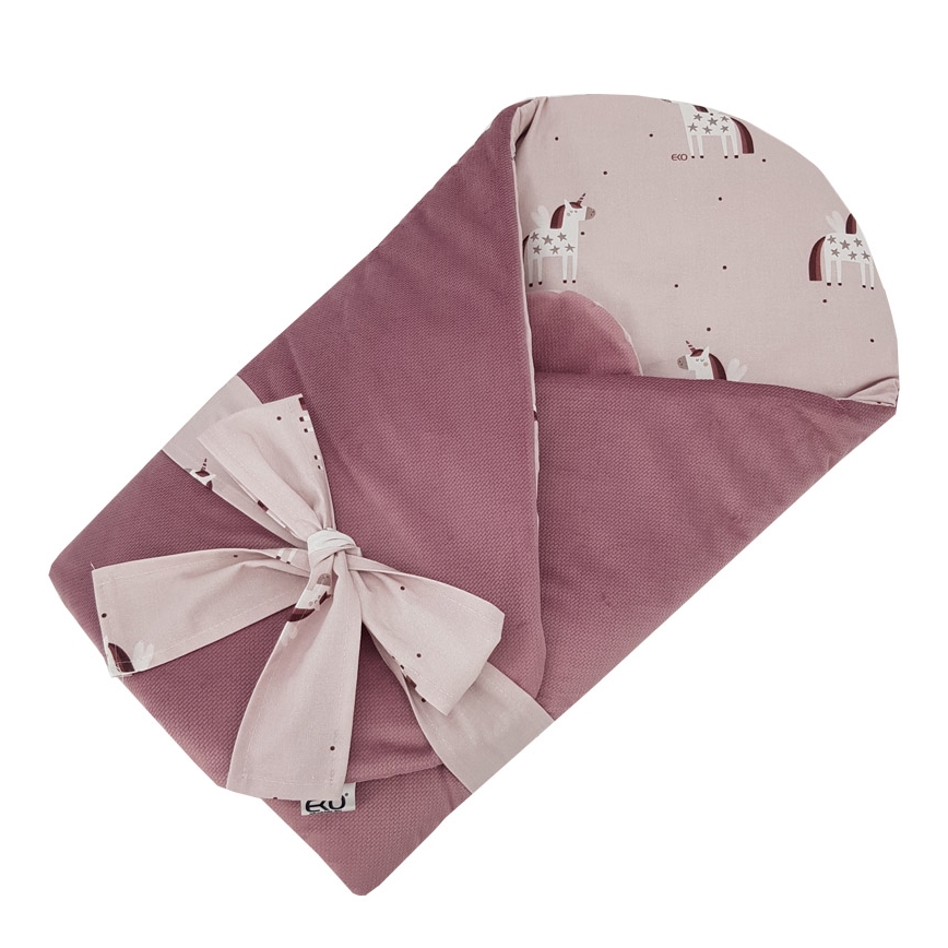 EKO - Coperta fasciante in cotone UNICORN 75x75 cm