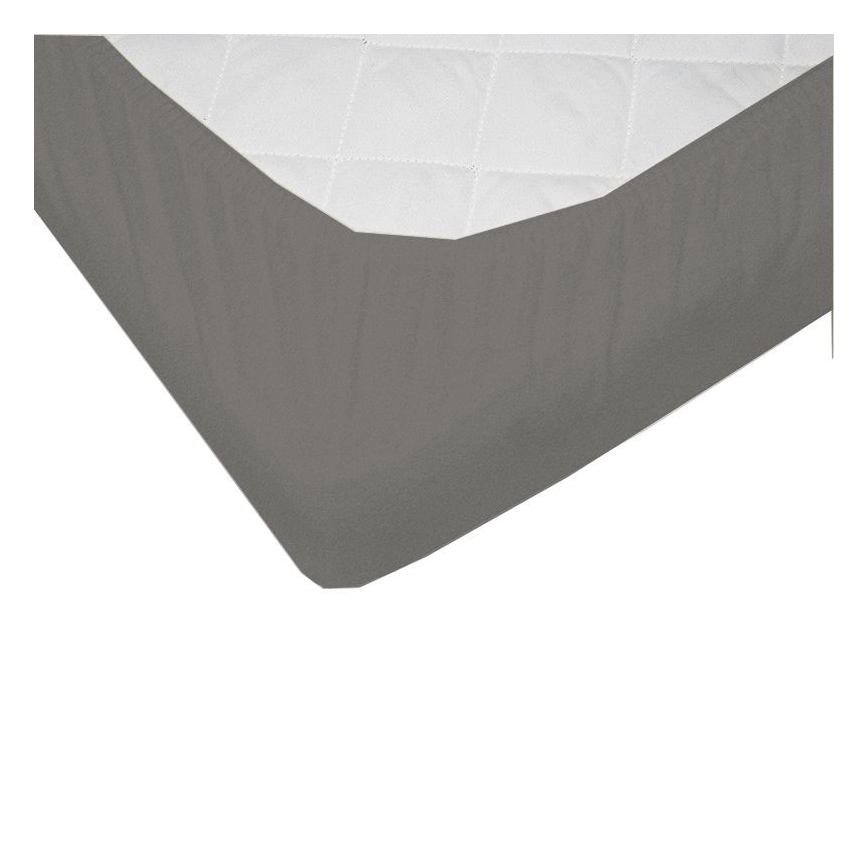 EKO - Drap imperméable avec une bande élastique JERSEY 120x60 cm gris