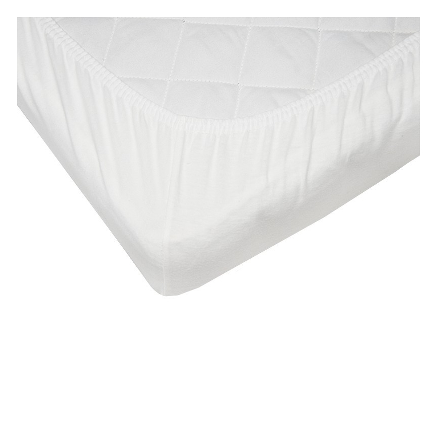 EKO – Wasserdichtes Laken mit elastischem Band JERSEY 120x60 cm weiß