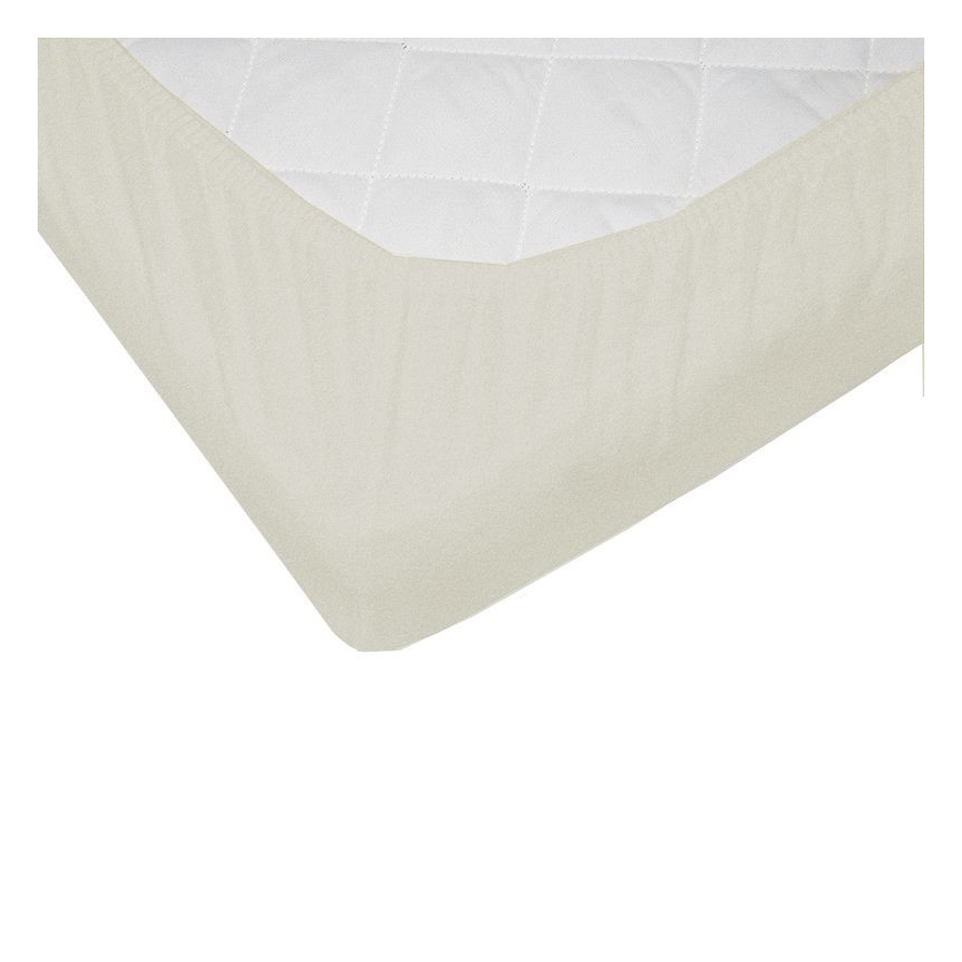 EKO – Wasserdichtes Laken mit Gummiband JERSEY 120x60 cm beige