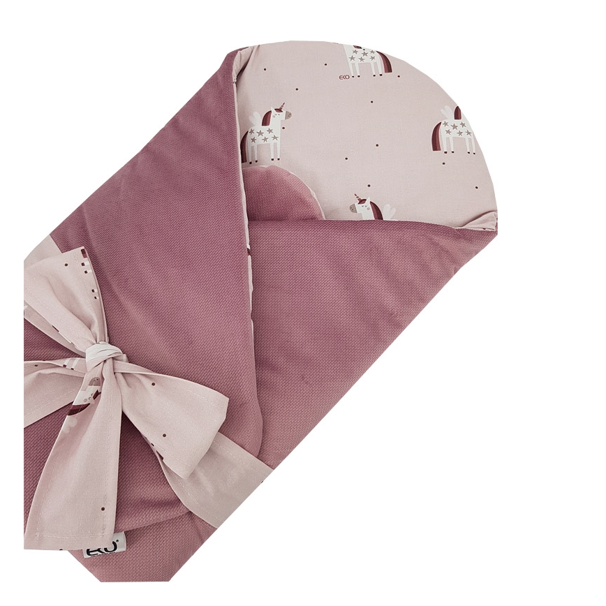 EKO – Wickeldecke aus Baumwolle UNICORN 75x75 cm