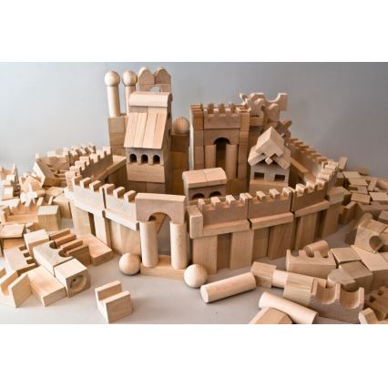 EkoToys - Blocchi in legno naturale 220 pz