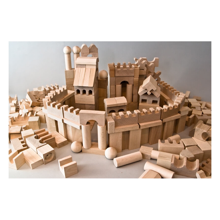 EkoToys - Blocchi in legno naturale 220 pz