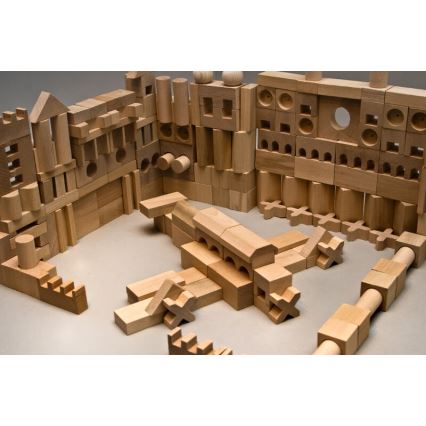 EkoToys - Blocchi in legno naturale 220 pz
