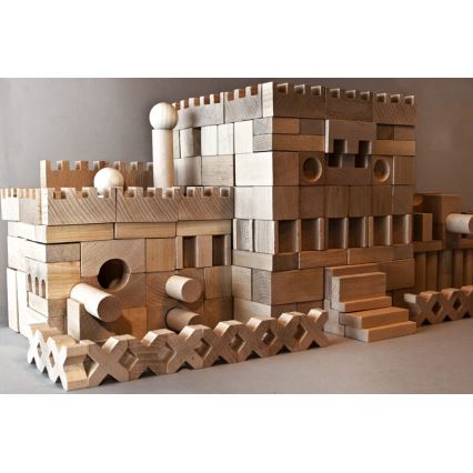 EkoToys - Blocchi in legno naturale 220 pz
