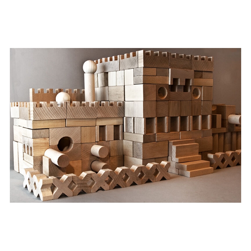 EkoToys - Blocchi in legno naturale 220 pz