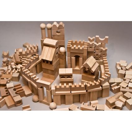 EkoToys - Blocchi in legno naturale 220 pz