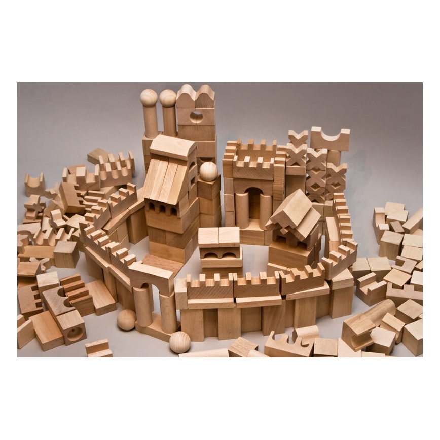EkoToys - Blocchi in legno naturale 220 pz