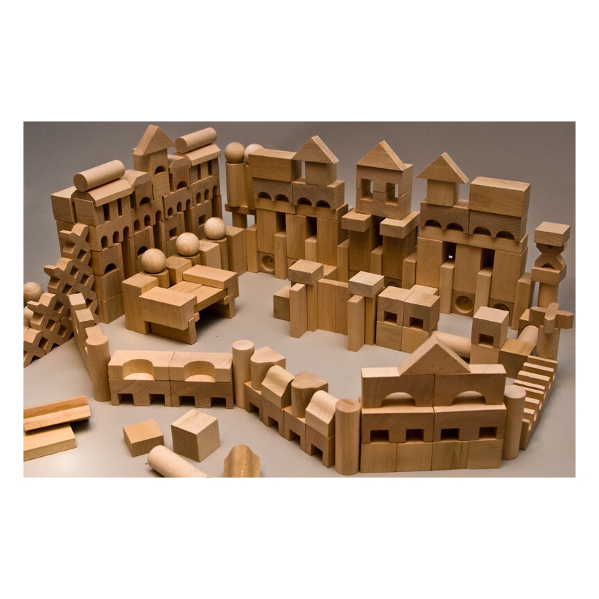 EkoToys - Blocchi in legno naturale 220 pz