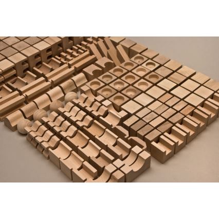 EkoToys - Blocchi in legno naturale 220 pz
