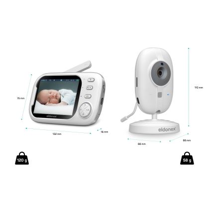 ELDONEX EBM-1010-WH - Baby-Monitor 5V/2000 mAh