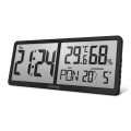 ELDONEX ECL-1110-BK - Orologio da parete digitale TimeCheck 4xAA nero