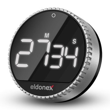 ELDONEX ECL-1210-SL - QuickCount-Küchentimer 3xAAA silber/schwarz